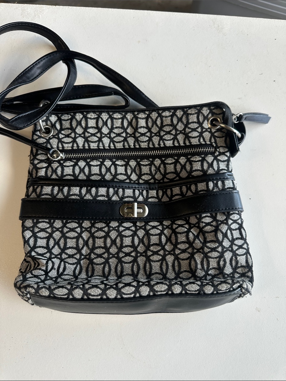 Time and Tru Patterned Crossbody Bag